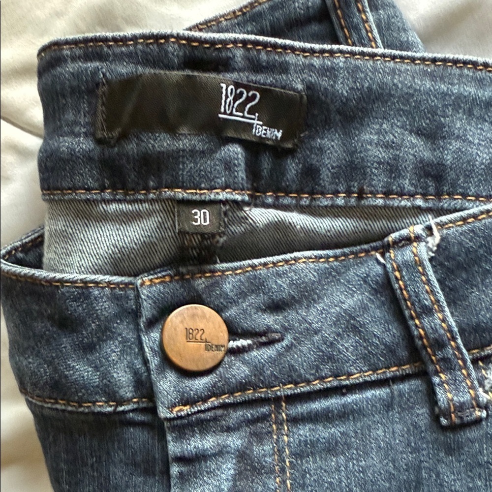 1822 Denim High Rise Dark Blue Jeans SZ 30 - Picture 4 of 5